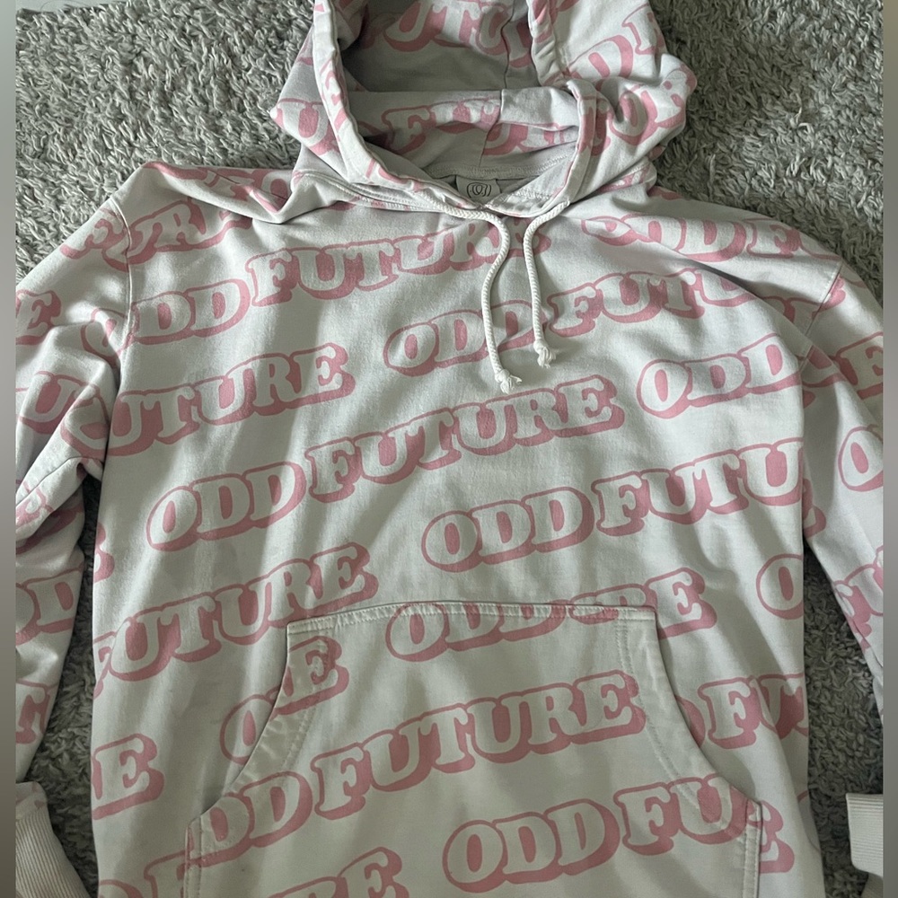 Odd Future Pink and White hoodie Large